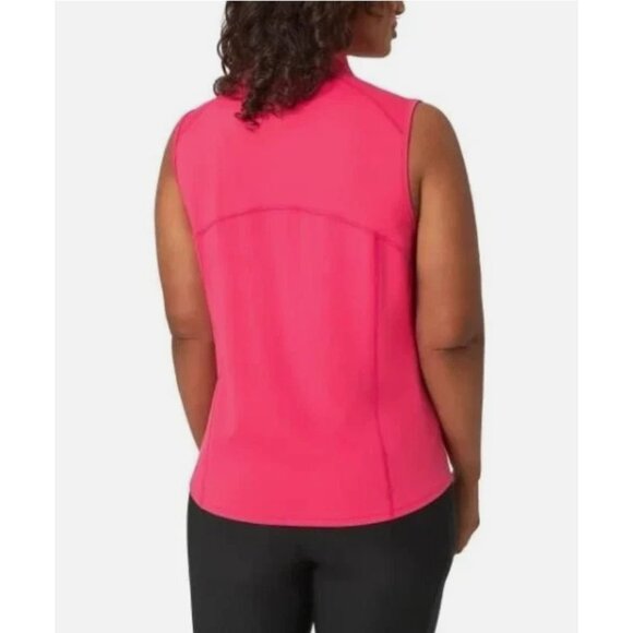 NEW Mondetta Women's S Active Tank Top Half-Zip Sleeveless Pink - Picture 2 of 10